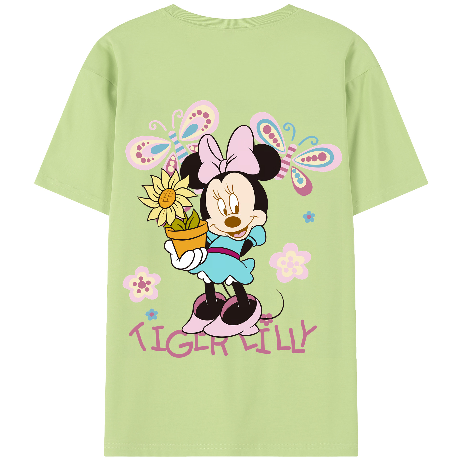 （画像用） ミッキーマウス Mickey Mouse 綿100％半袖Tシャツ（背面プリント）